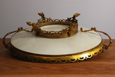 Antik fransk porcelænsbakke