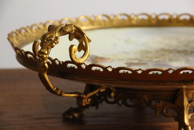 Antik fransk porcelænsbakke