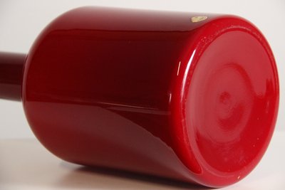 Otto Brauer rød vase for Holmegaard