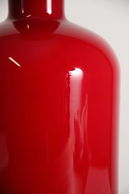Otto Brauer rød vase for Holmegaard