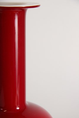 Otto Brauer rød vase for Holmegaard