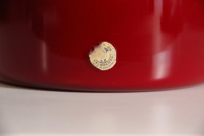 Otto Brauer rød vase for Holmegaard