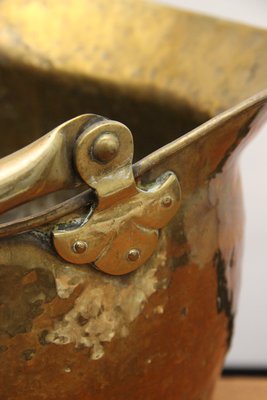 Antik victoriansk kulspand i kobber og messing