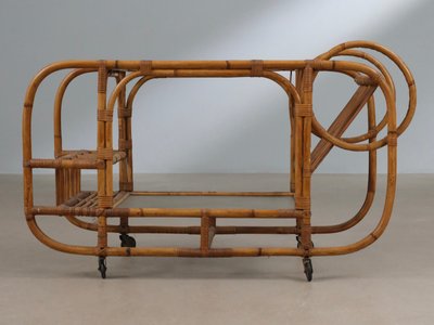 Vintage bambus glas bord