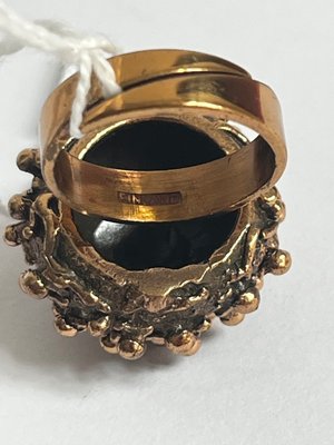 Pentti Sarpaneva skulpturel finsk ring i bronze