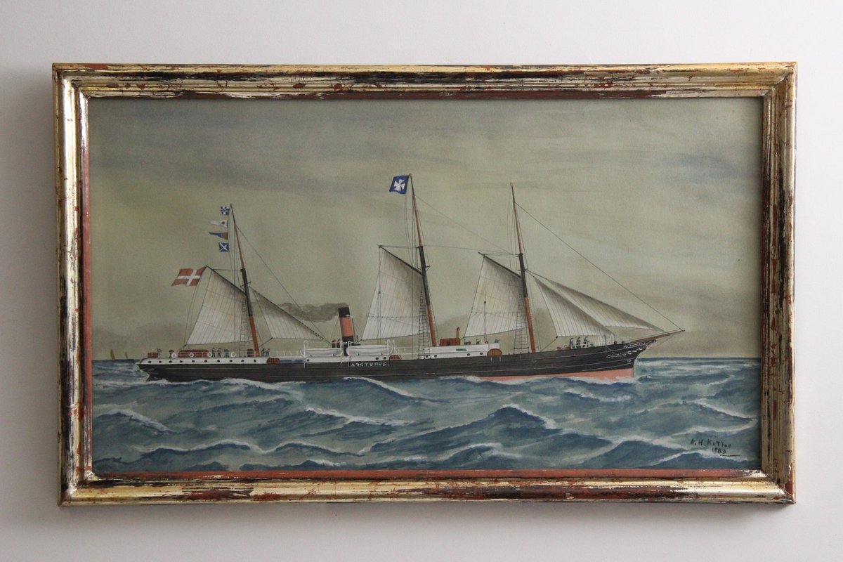Maritimt maleri af E.H. Kiltoe