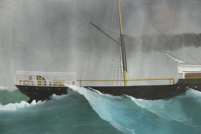 Maritimt oliemaleri af SS Sigurd