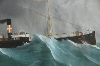 Maritimt oliemaleri af SS Sigurd