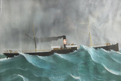 Maritimt oliemaleri af SS Sigurd