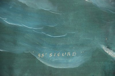 Maritimt oliemaleri af SS Sigurd