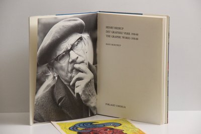 Henry Heerup bog m. signeret litografi