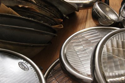 Originale Ford Model A forlygter, glas og reservedele