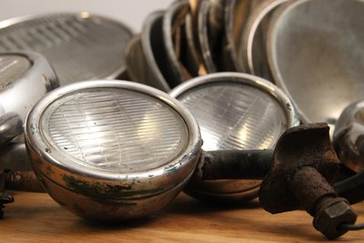 Originale Ford Model A forlygter, glas og reservedele
