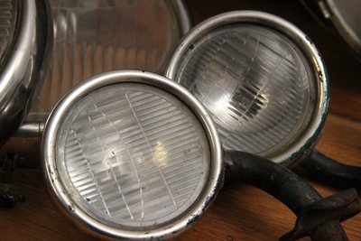 Originale Ford Model A forlygter, glas og reservedele