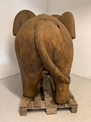 Stor statue, Træelefant fra Kbh´s ZOO