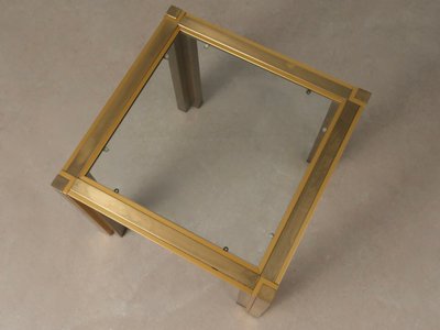 Italiensk sofabord i messing og glas