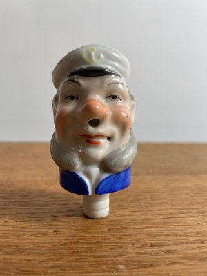 10 vintage skænkepropper i porcelæn