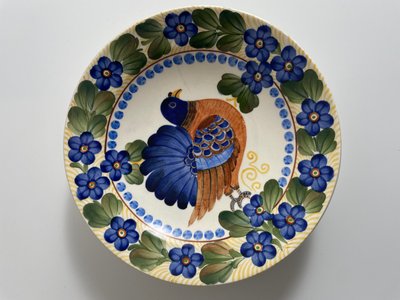 8 stk antikke Aluminia tallerkner platter