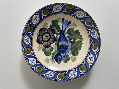 8 stk antikke Aluminia tallerkner platter