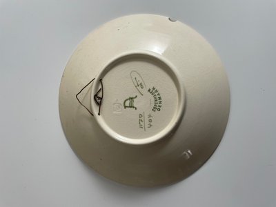 8 stk antikke Aluminia tallerkner platter