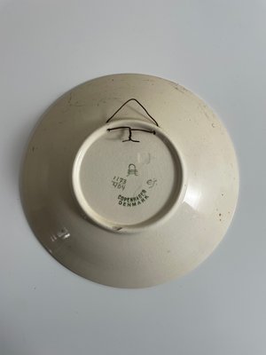 8 stk antikke Aluminia tallerkner platter