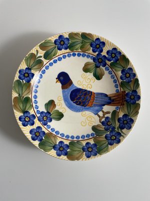 8 stk antikke Aluminia tallerkner platter
