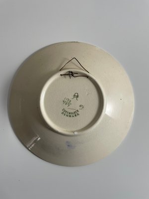 8 stk antikke Aluminia tallerkner platter