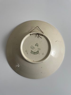 8 stk antikke Aluminia tallerkner platter