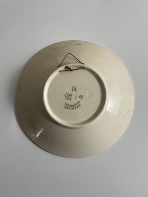 8 stk antikke Aluminia tallerkner platter