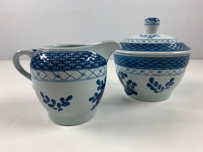 Sukker/Fløde sæt, "Tranquebar" fra Aluminia/Royal Copenhagen
