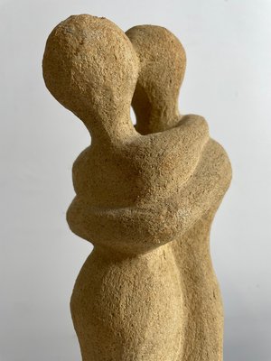 Abstrakt skulptur signeret JS