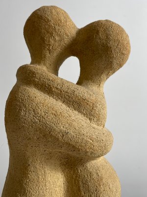 Abstrakt skulptur signeret JS