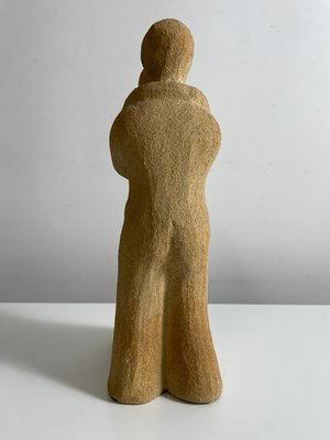 Abstrakt skulptur signeret JS