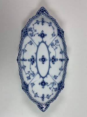 Royal Copenhagen Musselmalet Halvblonde ovalt assiet nr. 613