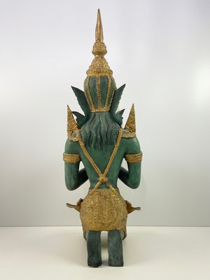Thailandsk Buddha i grøn og guld