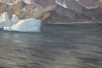 Emanuel A. Petersen Grønlandsmaleri fra 1924